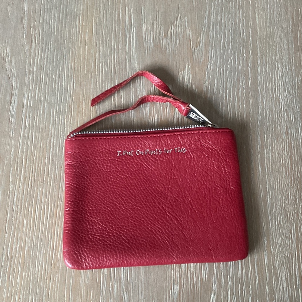 Aimee Kestenberg Red Leather Wristlet